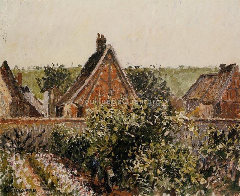 Harvest in the Orchard, Eragny - 卡米耶·毕沙罗